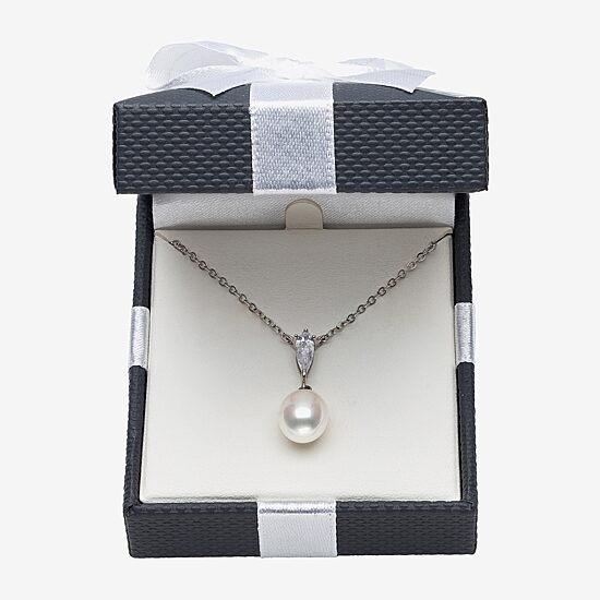 Womens White Cultured Freshwater Pearl Sterling Silver 16 Inch Pendant Necklace