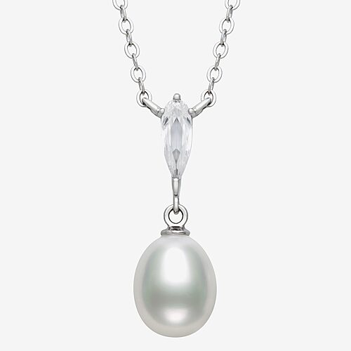FINE JEWELRY Womens White Cultured Freshwater Pearl Sterling Silver 16 Inch Pendant Necklace, One Size