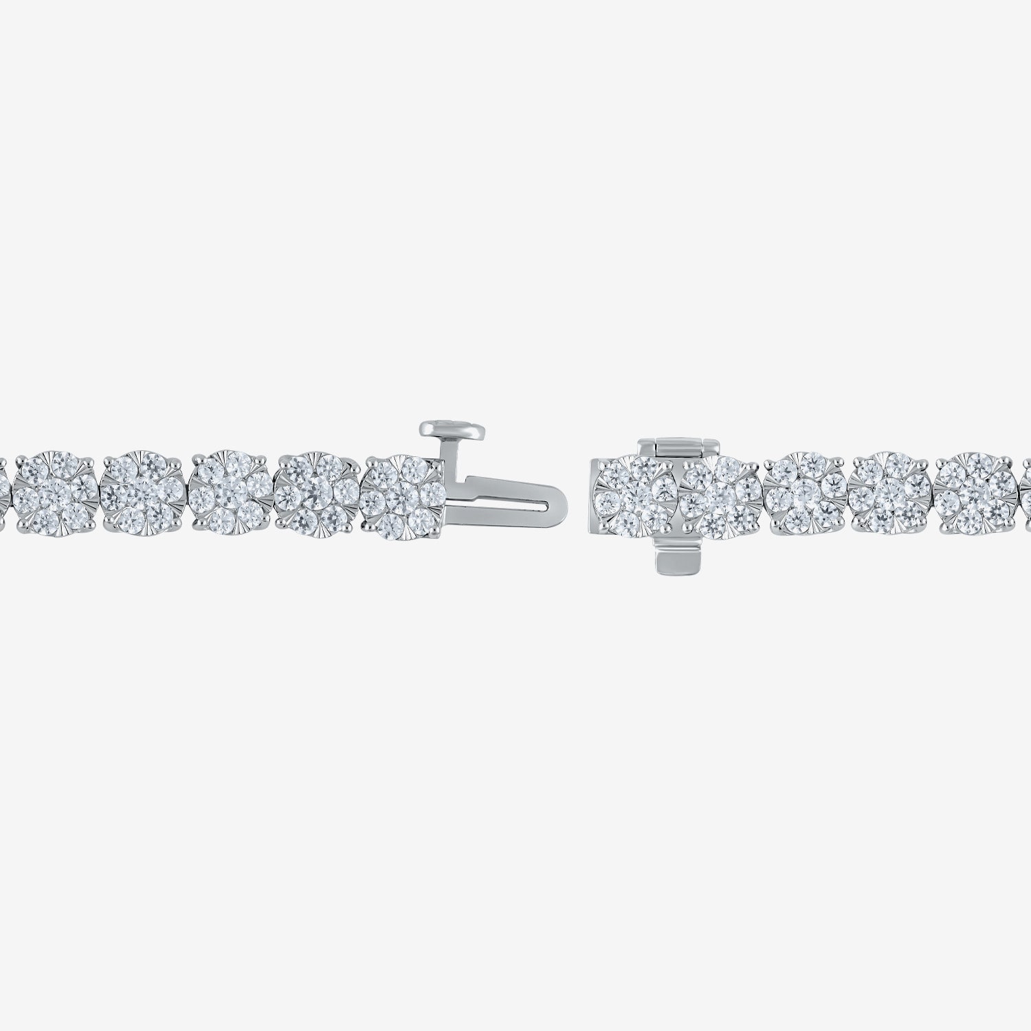 (H-I / I1) Womens 4 CT. T.W. Lab Grown White Diamond 10K Gold 7.25 Inch Tennis Bracelet