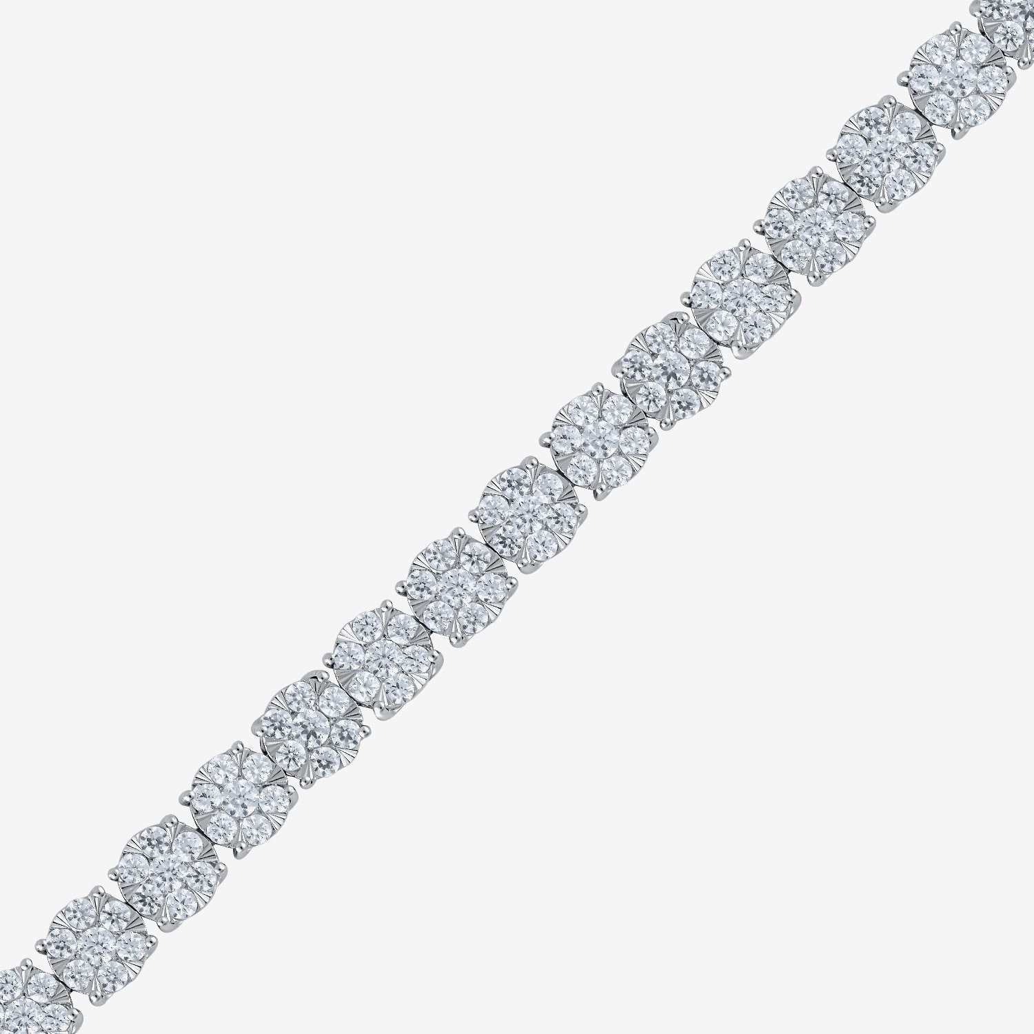 (H-I / I1) Womens 4 CT. T.W. Lab Grown White Diamond 10K Gold 7.25 Inch Tennis Bracelet