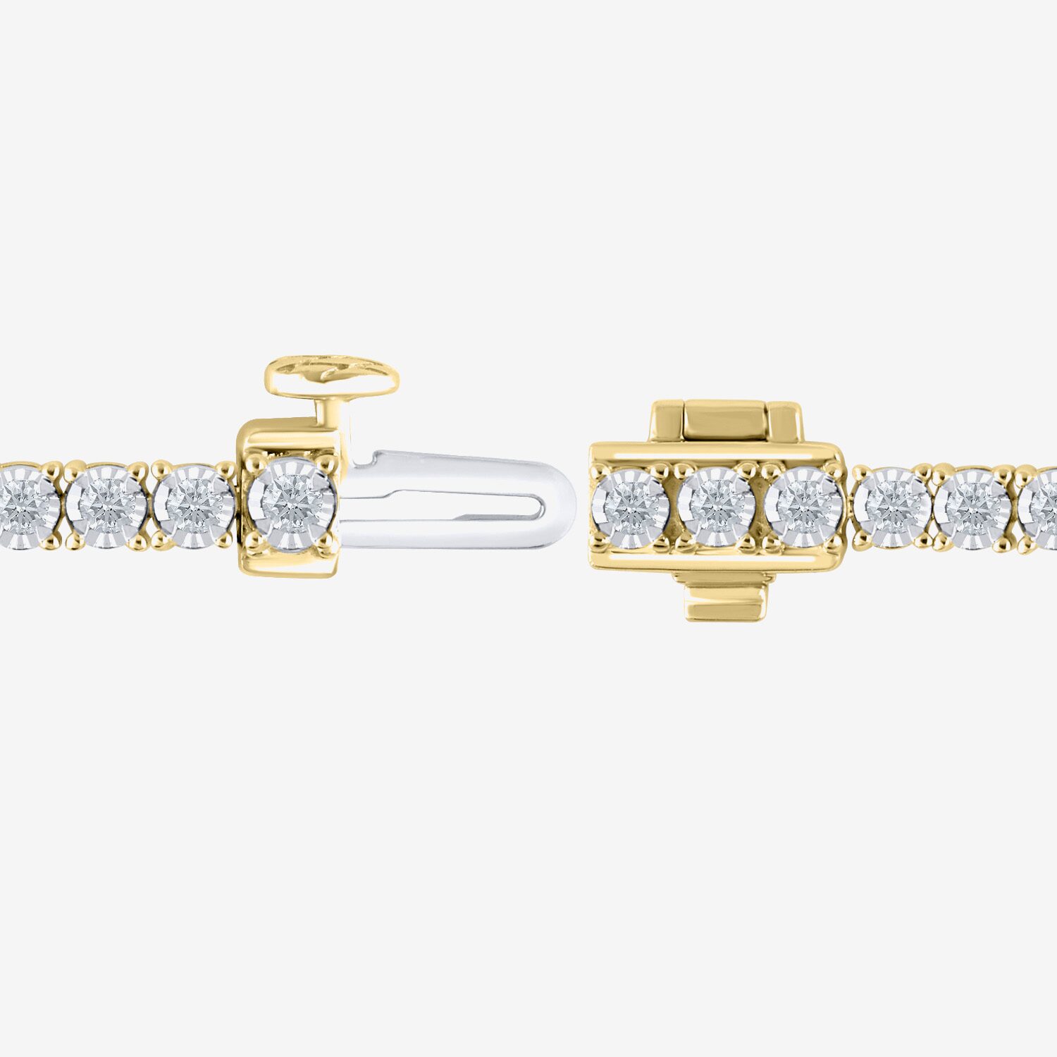 (H-I / I1) 2 CT. T.W. Lab Grown White Diamond 10K or Yellow Gold 7.25 Inch Tennis Bracelet