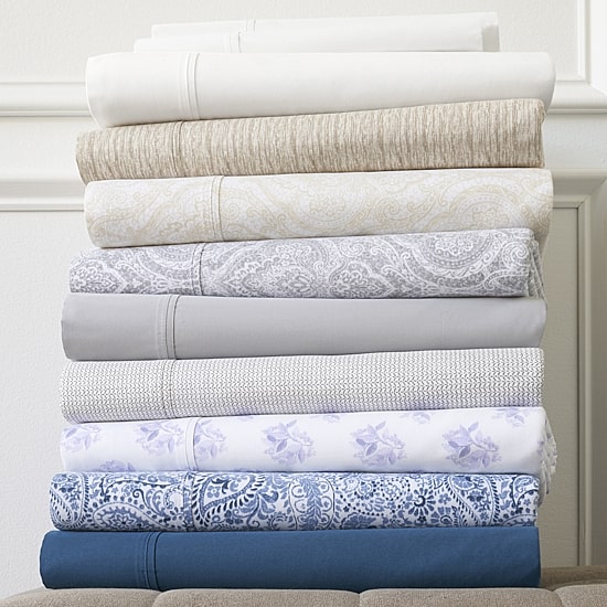 Fieldcrest 300 Thread Count Cotton Percale Sheet Set