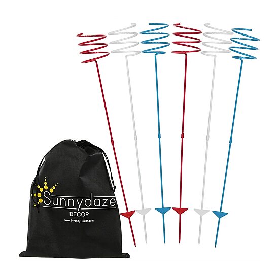 Net Health Shops Red White & Blue Outdoor Drink Holder Yard Art