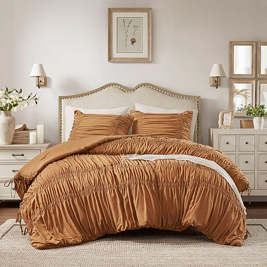 510 Design Evelina Ruched Soft Comforter Set