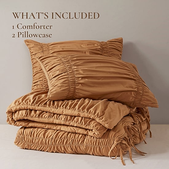 510 Design Evelina Ruched Soft Comforter Set