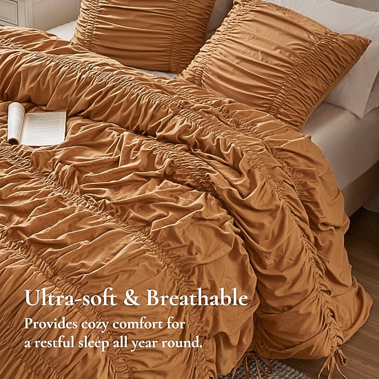 510 Design Evelina Ruched Soft Comforter Set