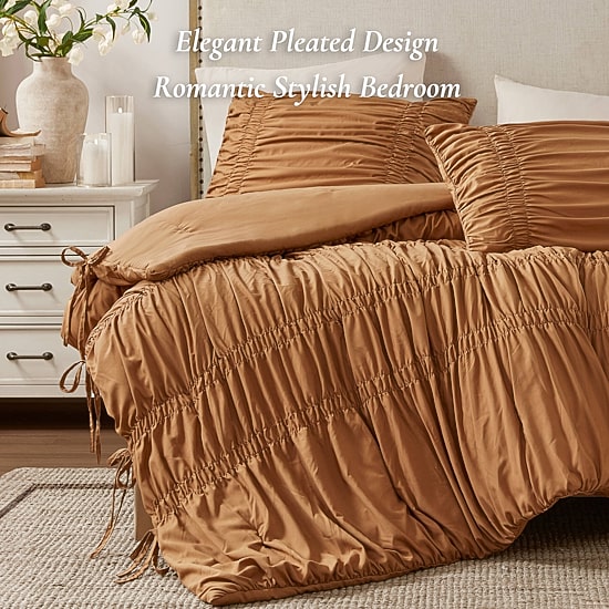 510 Design Evelina Ruched Soft Comforter Set