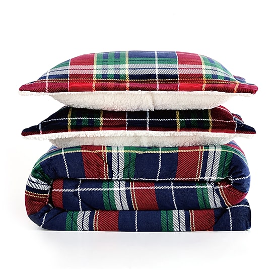 Truly Soft Cuddle Warmth Ivan Plaid Comforter Set