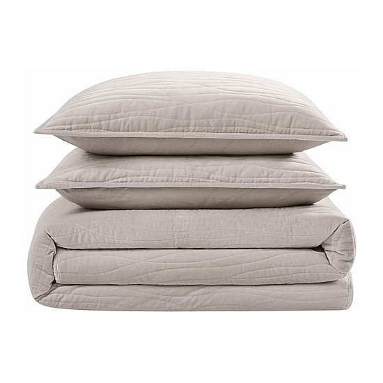 Royal Velvet Wavy Matte Cotton Quilt Set