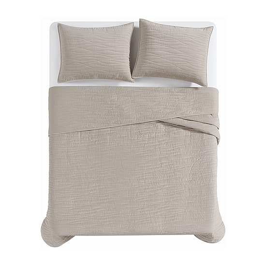Royal Velvet Wavy Matte Cotton Quilt Set