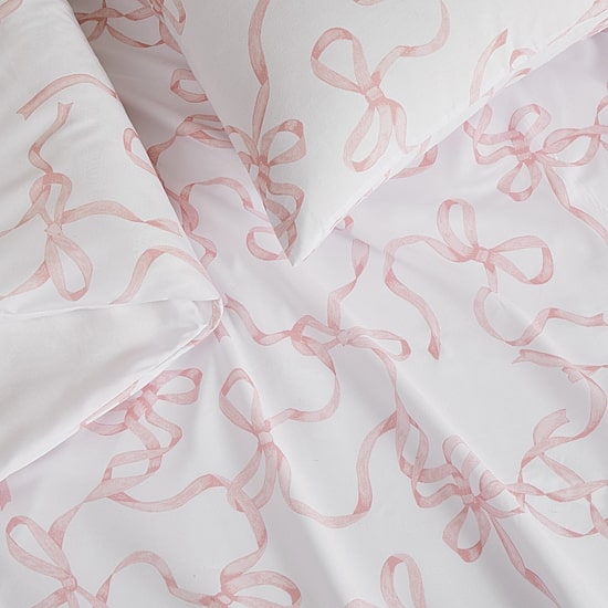 Truly Soft Printed Bow Comforter Set