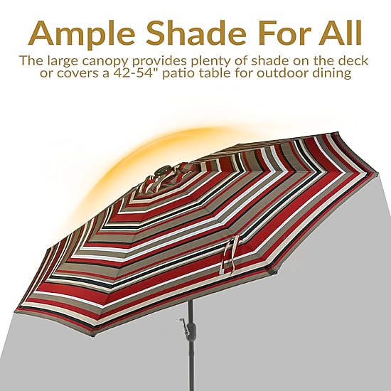 Sunnydaze® 9-Foot Solar Patio Umbrella with Tilt Crank