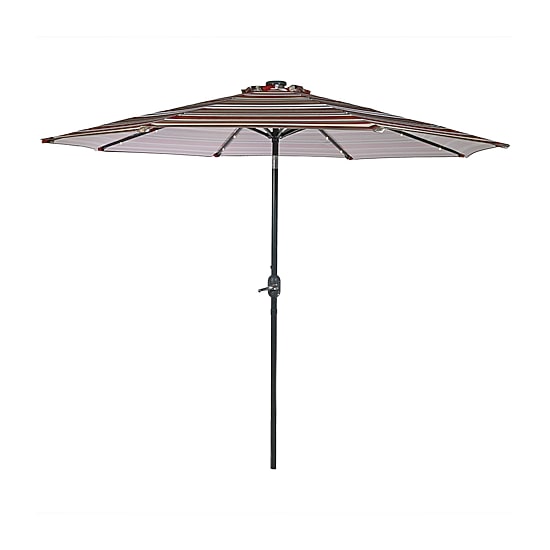 Sunnydaze® 9-Foot Solar Patio Umbrella with Tilt Crank