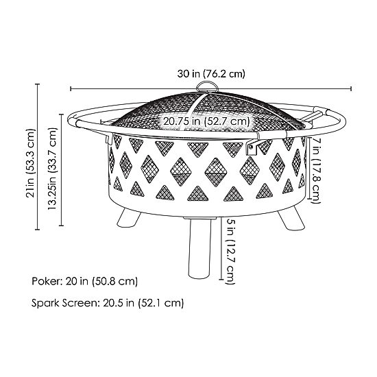 Sunnydaze Collection Portable Weather Resistant Fire Pit