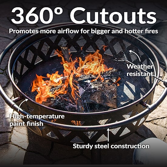 Sunnydaze Collection Portable Weather Resistant Fire Pit