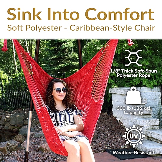 Sunnydaze® Hanging Caribbean Hammock Chair