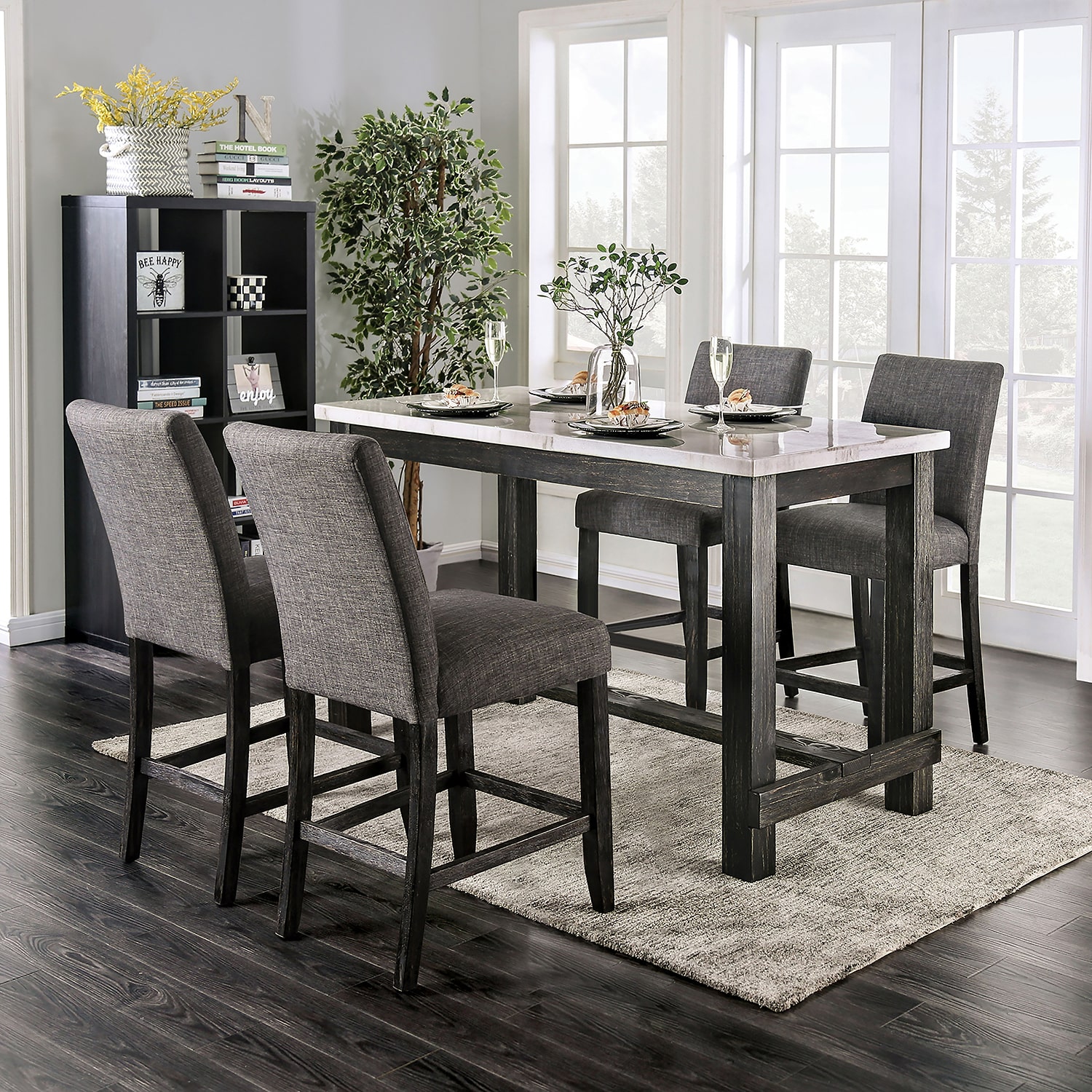 Furniture of America™ Vange 5-pc. Counter Height Rectangular Dining Set