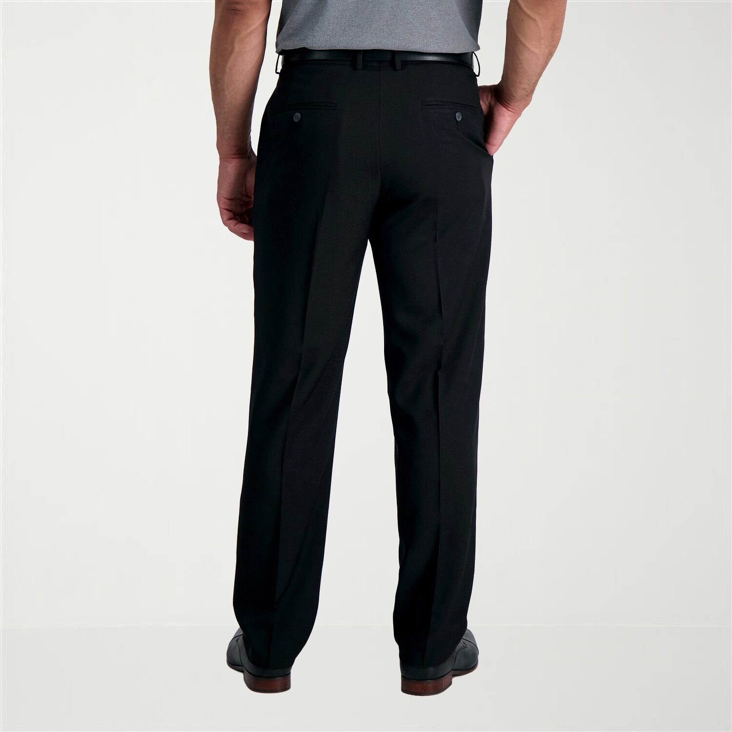 Haggar Smart Wash With Repreve Mens Stretch Fabric Classic Fit Flat Front Suit Pant