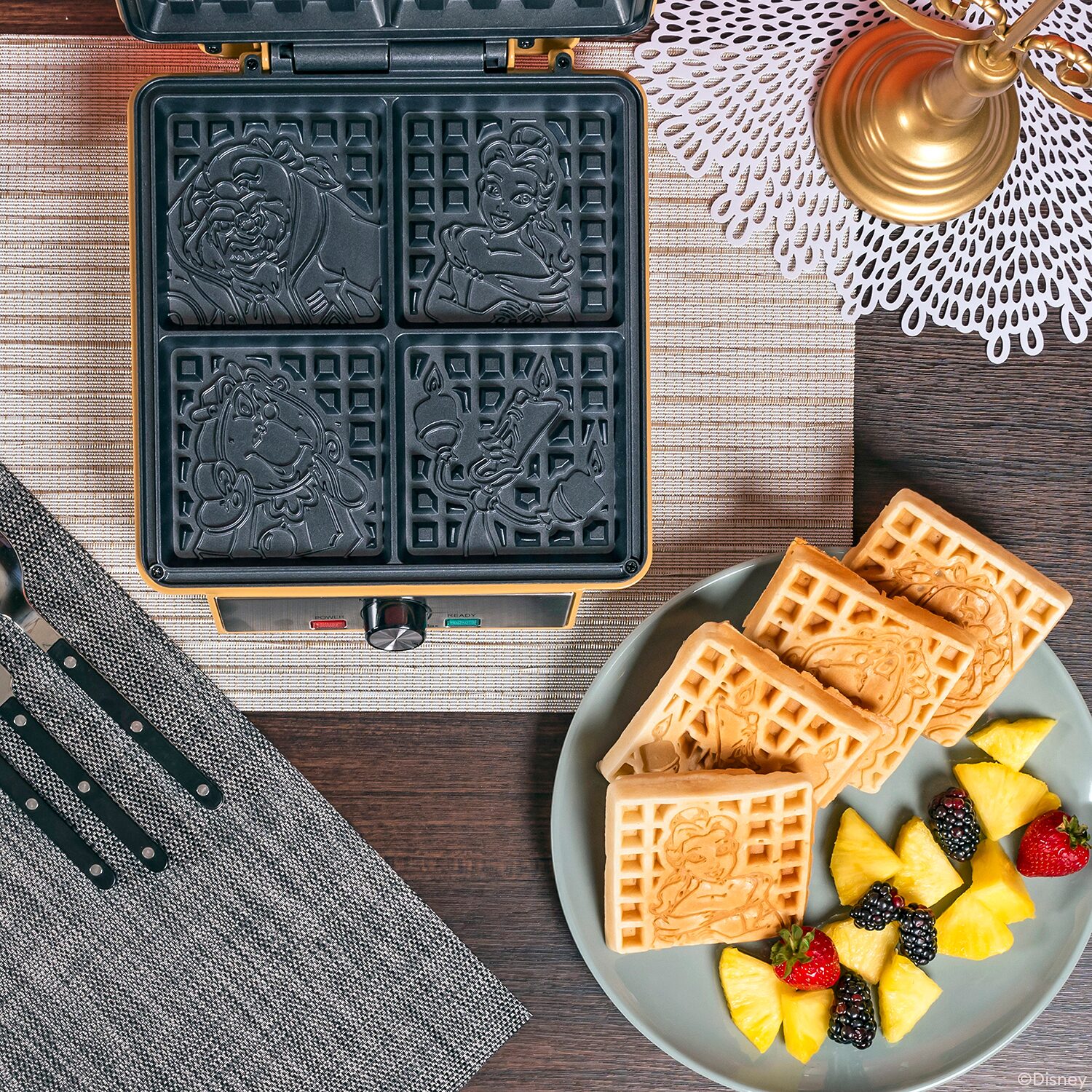 Disney Collection Beauty and the Beast Waffle Maker
