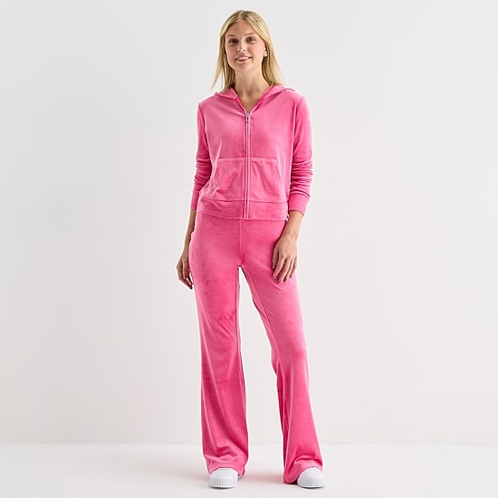 Juicy By Juicy Couture Womens Juniors Hooded Lightweight Track Jacket