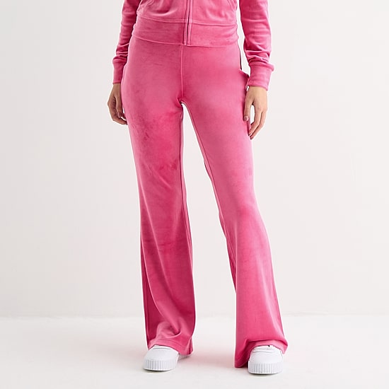 Juicy By Juicy Couture Womens Juniors Flare Mid Rise Track Pant