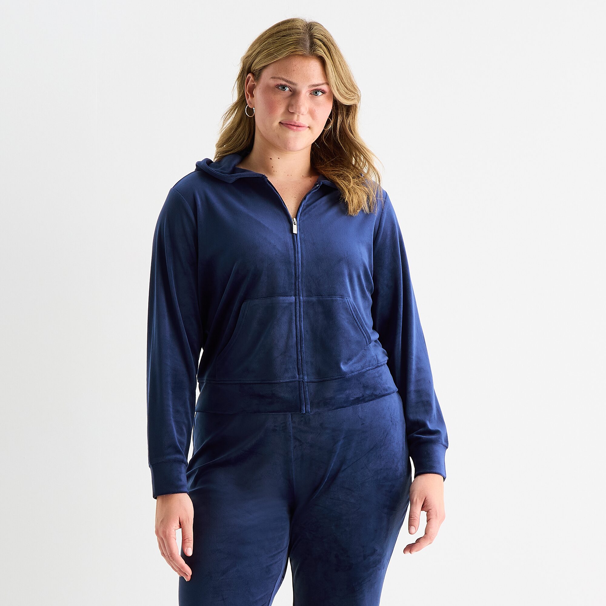 Juicy By Couture Womens Juniors Plus Lightweight Track Jacket