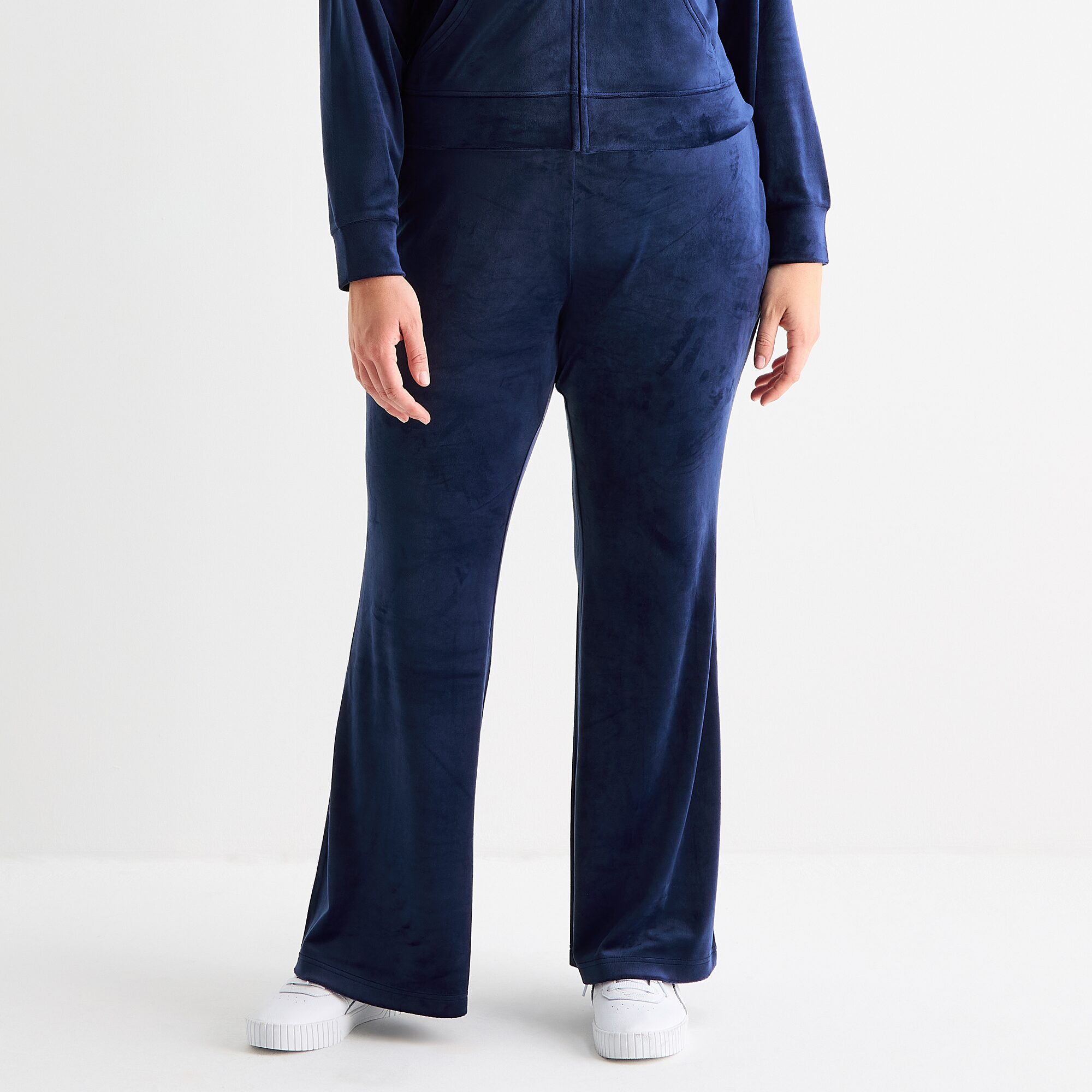 Juicy By Couture Womens Juniors Plus Flare Mid Rise Track Pant