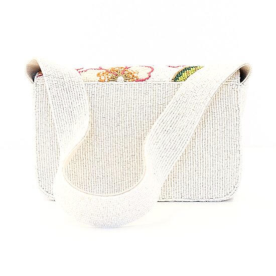 SOL and MER Beaded Floral Baguette Shoulder Bag