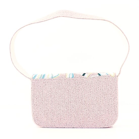 SOL and MER Beaded Floral Baguette Shoulder Bag