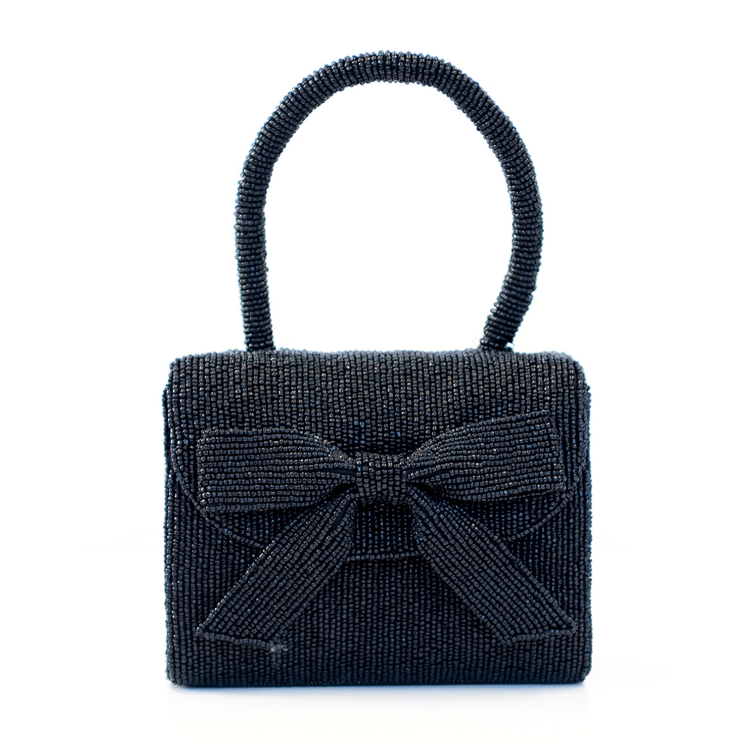 SOL and MER Bow Beaded Evening Bag