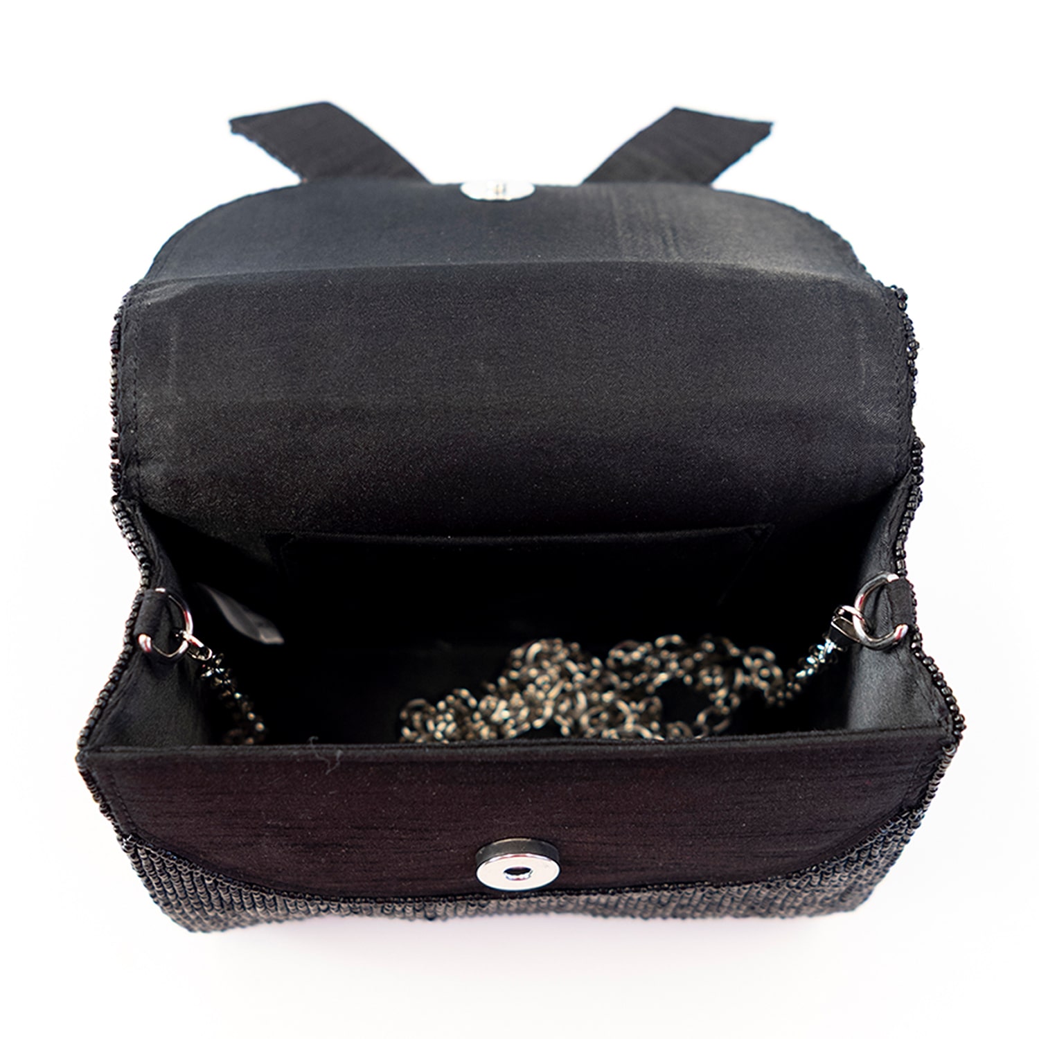 SOL and MER Bow Beaded Evening Bag