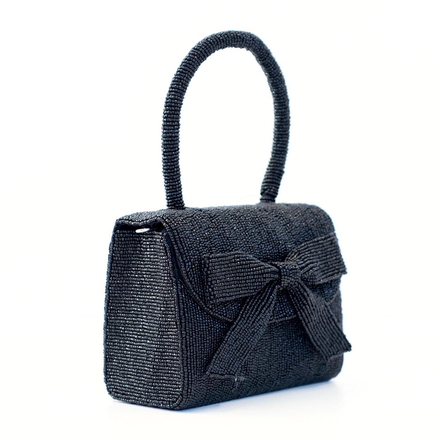 SOL and MER Bow Beaded Evening Bag