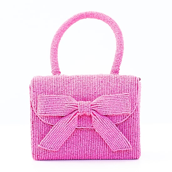 SOL and MER Bow Beaded Evening Bag
