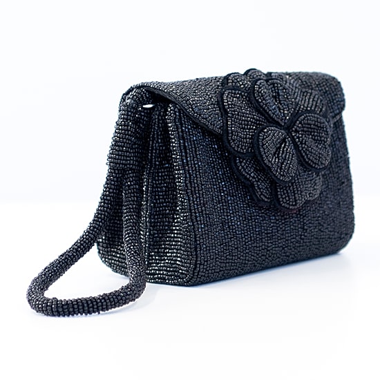 SOL and MER Beaded Floral Womens Wallet