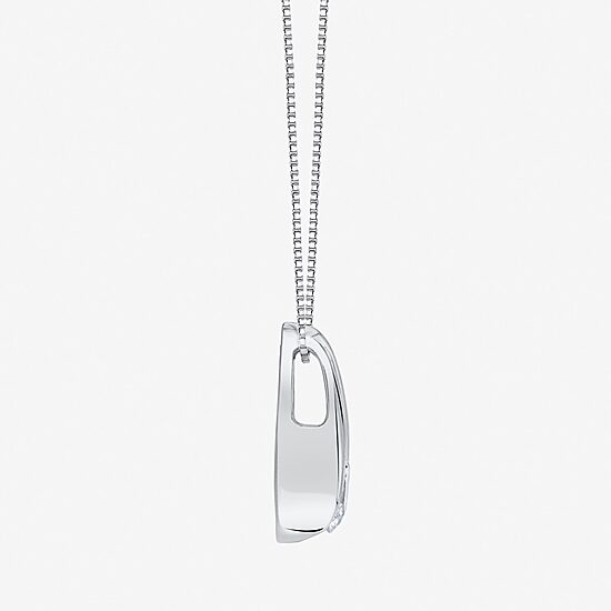 (I-J/Vs1-Vs2) Womens 1 CT. T.W. Lab Grown White Diamond 14K Gold Pear 18 Inch Pendant Necklace