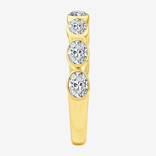 (F / Vs2) Womens 2.5MM 1 CT. T.W. Lab Grown White Diamond 10K Gold Wedding Band