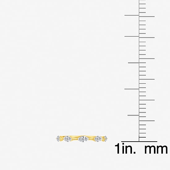 Signature By Modern Bride (F / Vs2) Womens 1/2 CT. T.W. Lab Grown White Diamond 10K Gold Anniversary Wedding Band