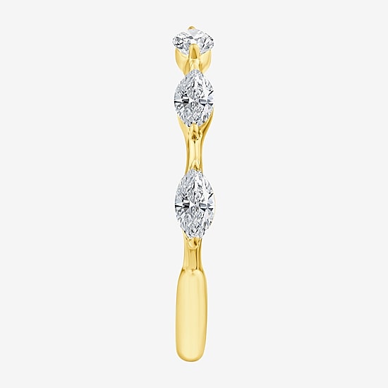 Signature By Modern Bride (F / Vs2) Womens 1/2 CT. T.W. Lab Grown White Diamond 10K Gold Anniversary Wedding Band