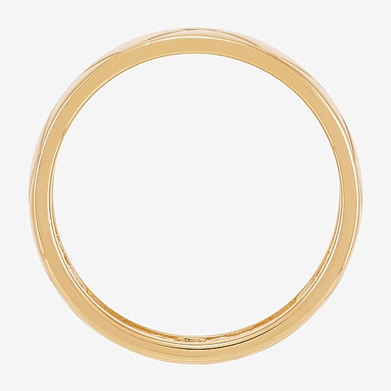 Silver Addiction Womens 11.5MM 14K Gold Over Silver Band