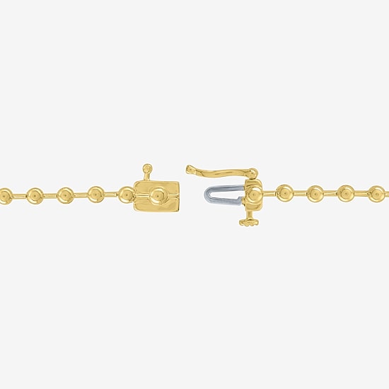 Diamond Addiction G-H / Si2-I1 Womens White Diamond 14K Gold Over Silver 17 Inch Tennis Necklace