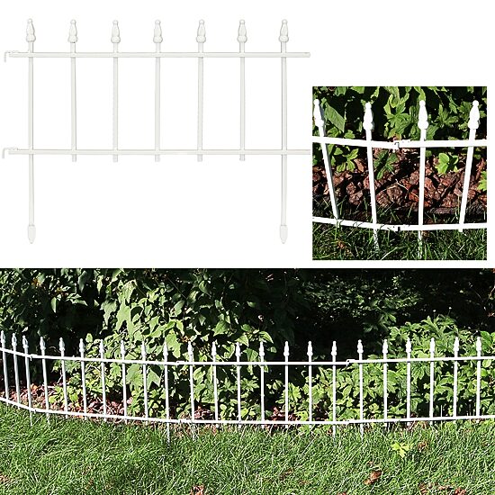 Net Health Shops Border Fence Panels 5-Piece Metal Yard Stake