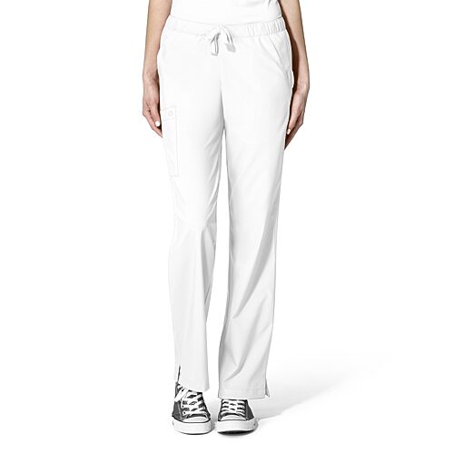Wink W123 Drawstring Cargo Womens Plus Moisture Wicking Wrinkle Resistant Quick Dry Scrub Pant, 4x-large, White