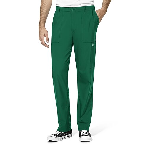 Wink W123 Flat Front Cargo Pocket Mens Short Moisture Wicking Wrinkle Resistant Quick Dry Scrub Pant, Large Short, Green