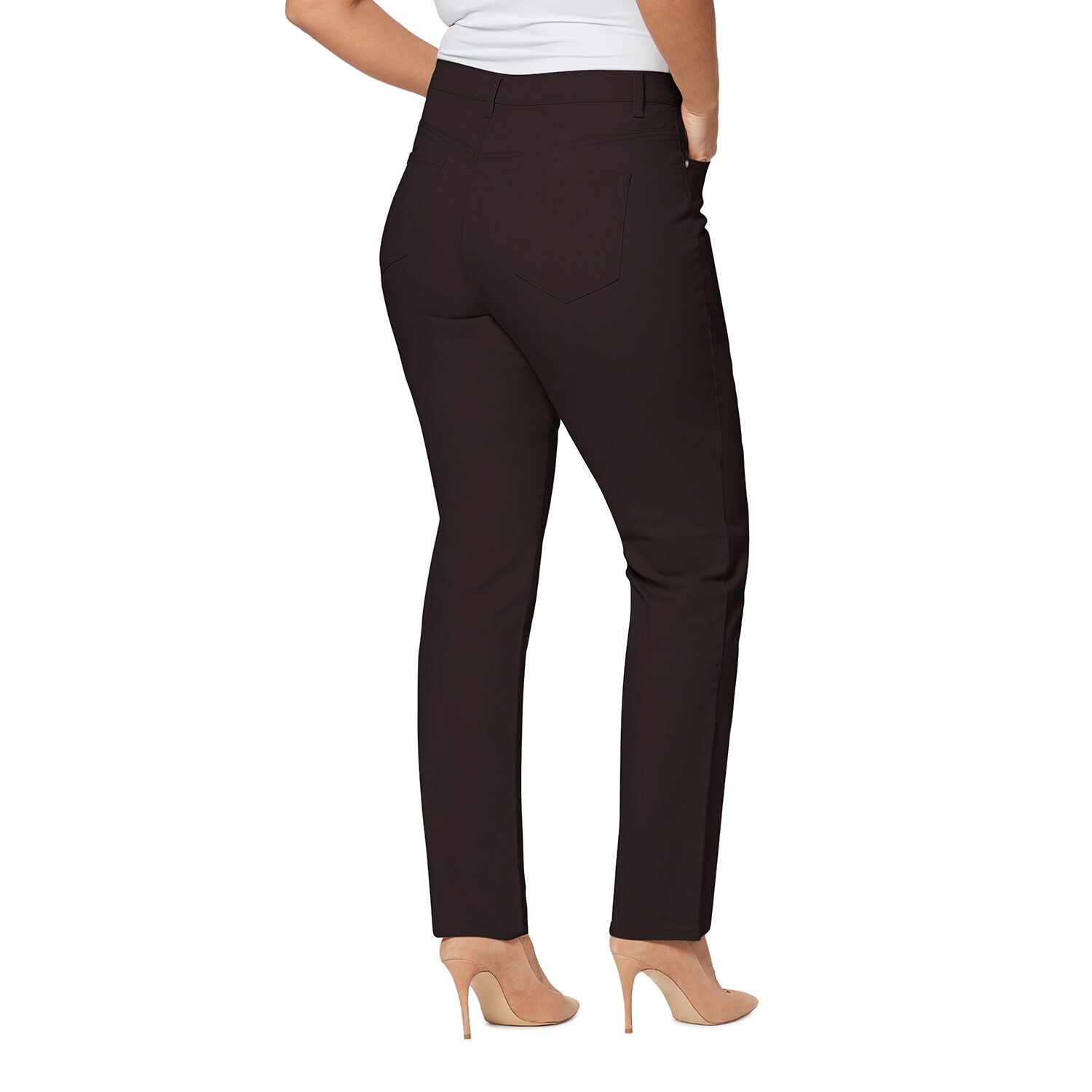 Gloria Vanderbilt Amanda Womens High Rise Stretch Fabric Tapered Leg Jean