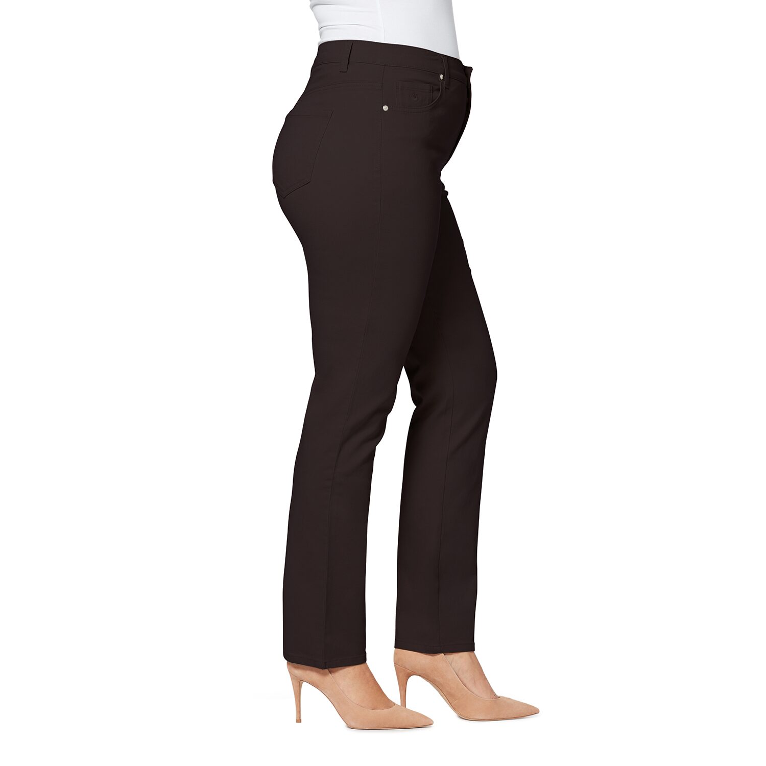 Gloria Vanderbilt Amanda Womens High Rise Stretch Fabric Tapered Leg Jean