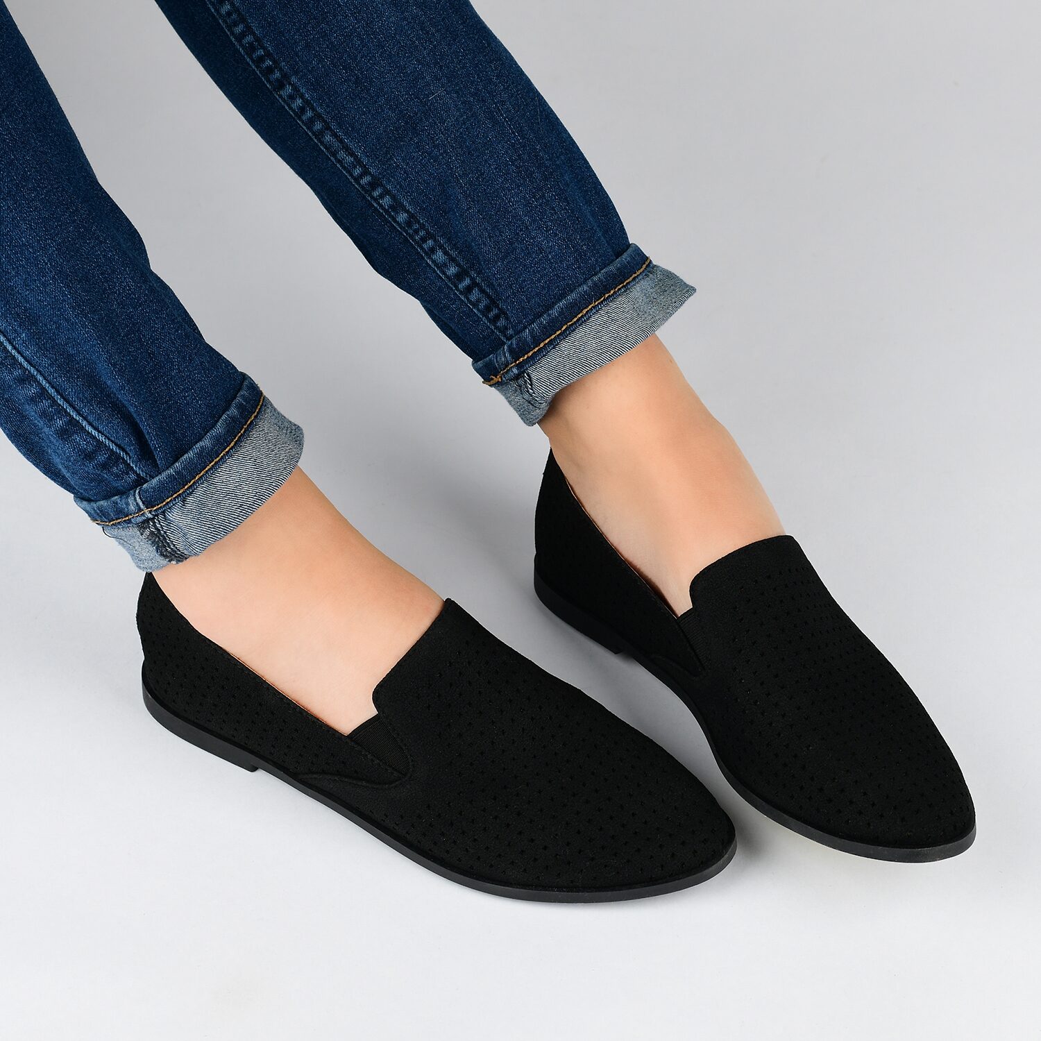 Journee Collection Lucie Womens Round Closed Toe Loafers