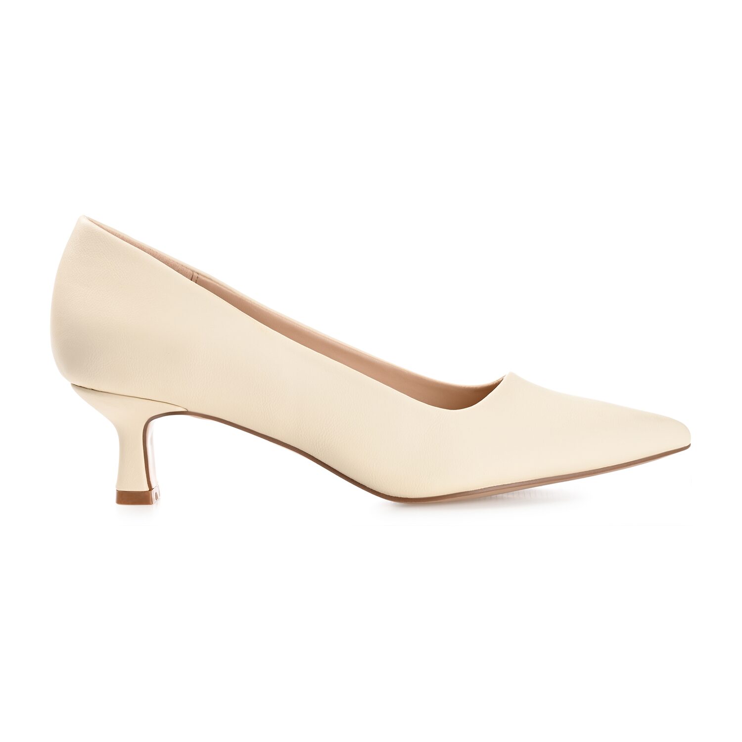 Journee Collection Celica Womens Pointed Closed Toe Kitten Heel Pumps