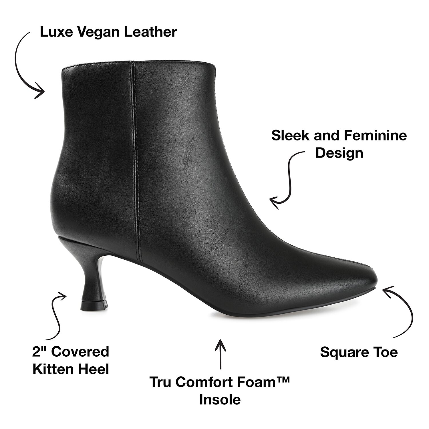 Journee Collection Womens Kelssa Kitten Heel Booties