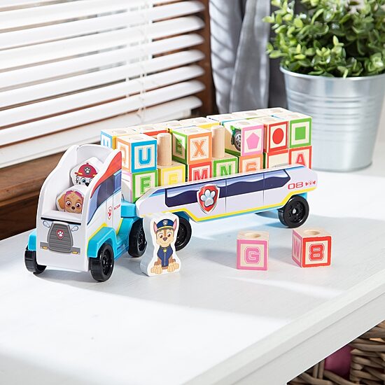 Melissa & Doug Melissa & Doug Paw Patrol Wooden Abc Block Truck Building Blocks 32-pc.