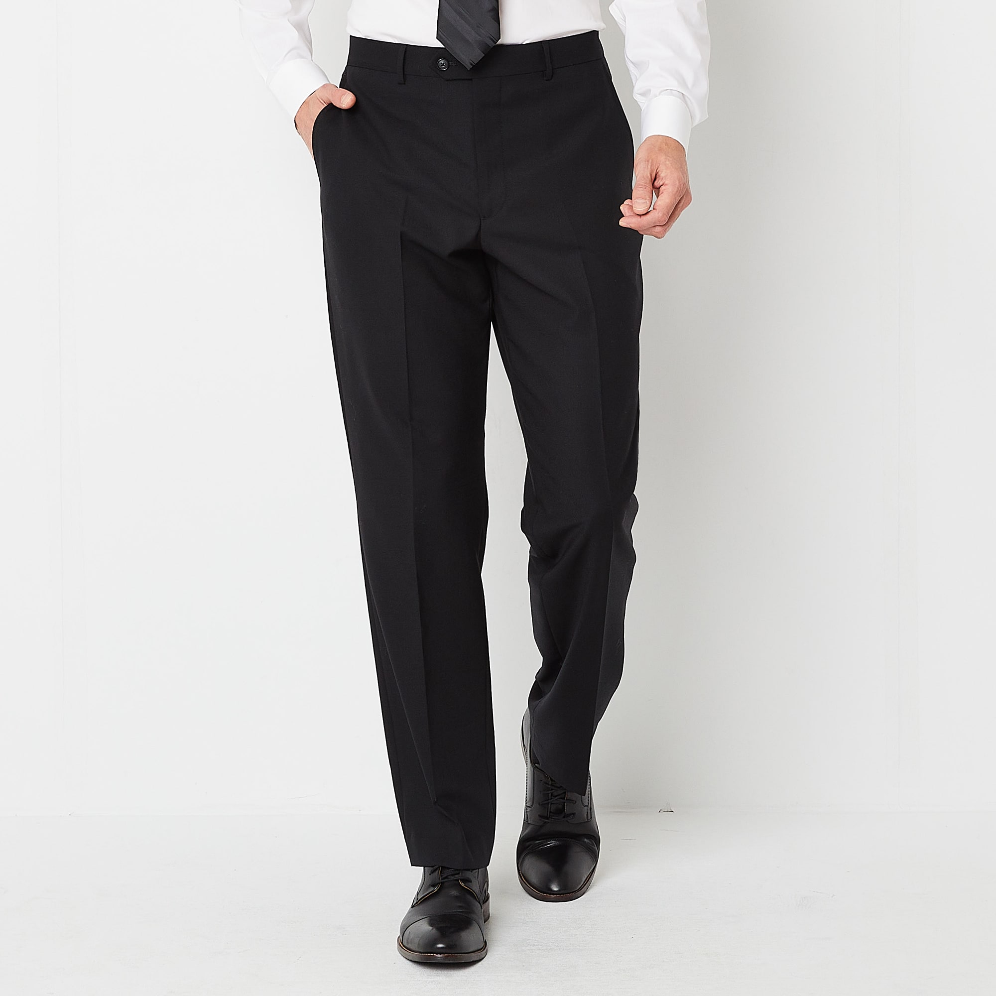 Stafford Signature Smart Wool Mens Stretch Fabric Classic Fit Flat Front Suit Pant